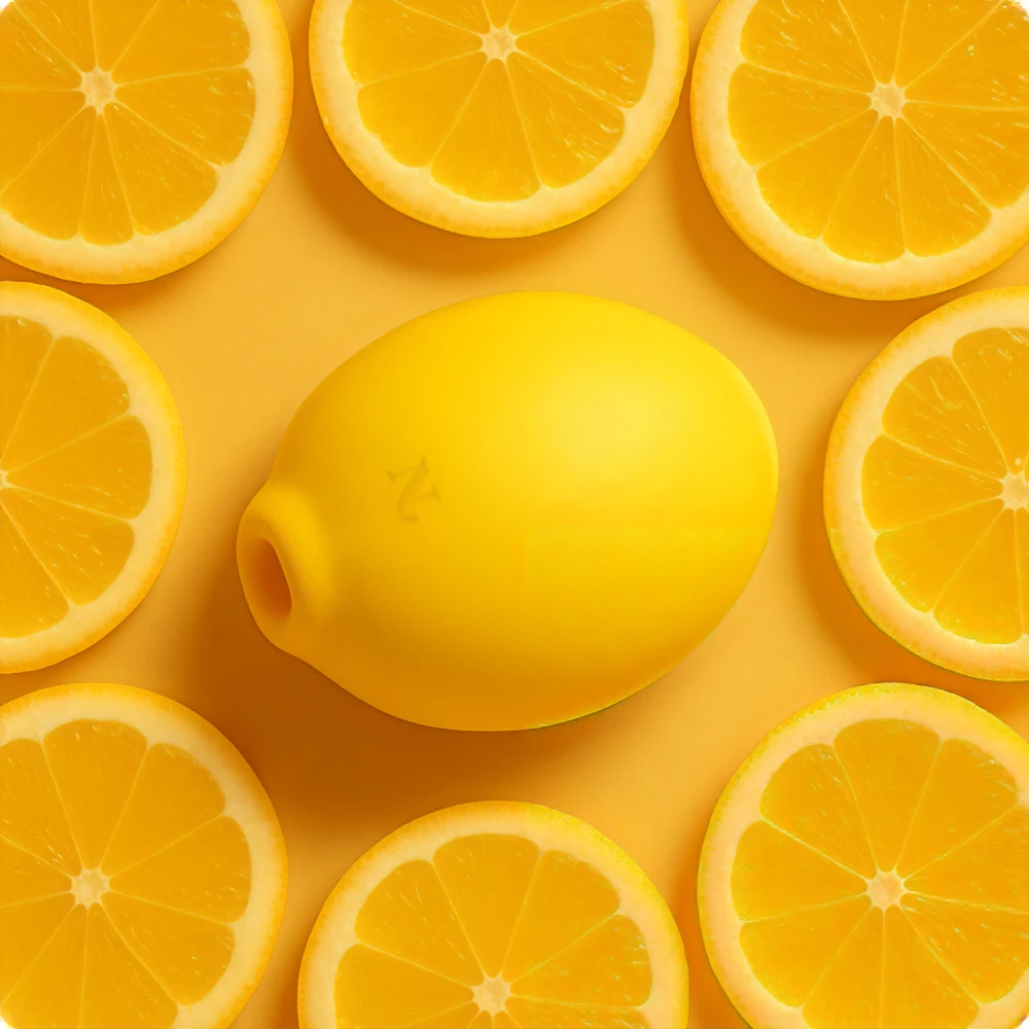 Lem with lemon slices background